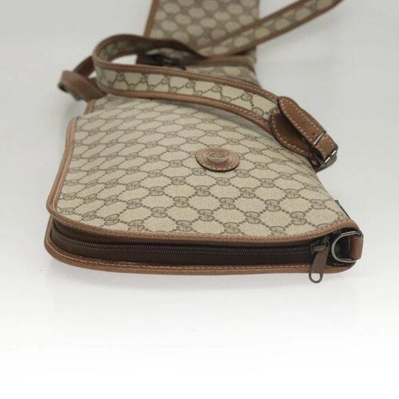 GUCCI GG Supreme GunSlip PVC Beige Auth MX319 - Picture 5 of 14